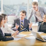 Business people working together in meeting room